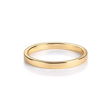 PAVOI 14K Gold Plated Stacking Ring for Women