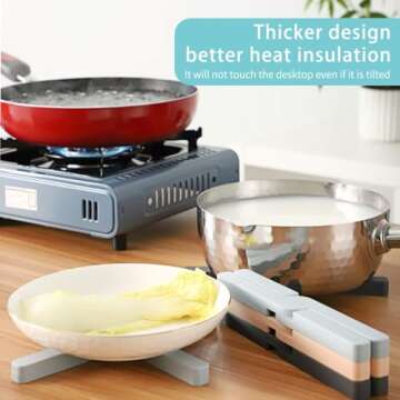 Space-Saving Silicone Trivets for Hot Pots and Pans