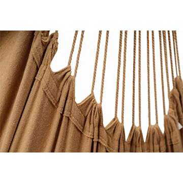 Hammock Sky XXL Hammock Chair Swing - Perfect for Patio, Porch, Bedroom, Backyard, Indoor & Outdoor - Includes Hanging Hardware + Portable Cup Holder (Iced Coffee)