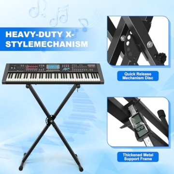 Adjustable Keyboard Stand with Locking Straps