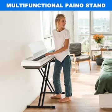 Adjustable Keyboard Stand with Locking Straps