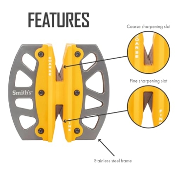 Smith's Stainless Steel 2-Step Pocket Knife Sharpener