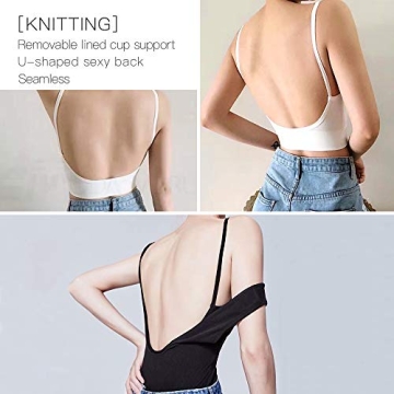 JUST BEHAVIOR Women's Low Back Seamless Comfort Wire-Free Bra with Removable Pads Multiple Colour (Rich Black, ONE Size)