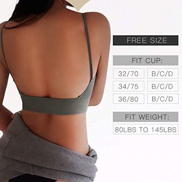 JUST BEHAVIOR Women's Low Back Seamless Comfort Wire-Free Bra with Removable Pads Multiple Colour (Rich Black, ONE Size)