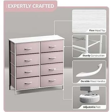 Stylish Sorbus 8 Drawer Dresser for Kids' Rooms