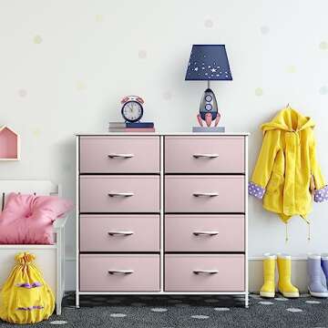 Stylish Sorbus 8 Drawer Dresser for Kids' Rooms
