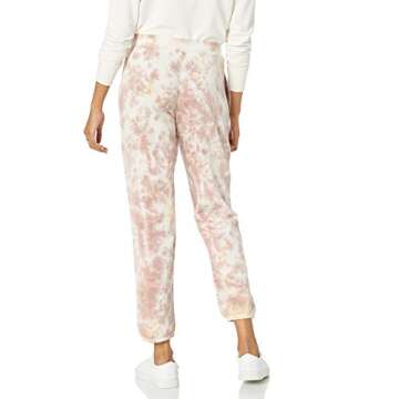 The Drop Women's Dina Fleece Elastic Hem Sweatpant Pants, -Wheat Tie Dye, XS