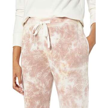 The Drop Women's Dina Fleece Elastic Hem Sweatpant Pants, -Wheat Tie Dye, XS