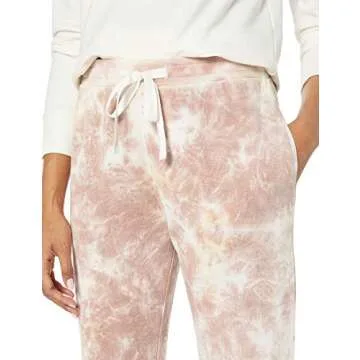 The Drop Women's Dina Fleece Elastic Hem Sweatpant Pants, -Wheat Tie Dye, XS