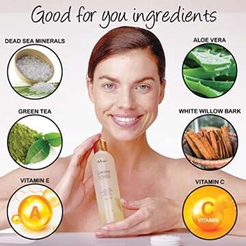 Deluvia Clarifying Toner for Face, Hydrating Face Toner for Sensitive, Dry, Aging Skin. Facial Toner...