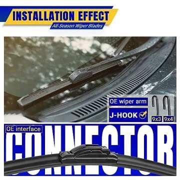 3 wipers Replacement for 2006-2011 Chevy chevrolet HHR, Windshield Wiper Blades Original Equipment Replacement - 18"/18"/11" (Set of 3) U/J HOOK