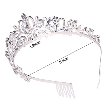 Elegant Didder Silver Crystal Tiara Crown for All Occasions