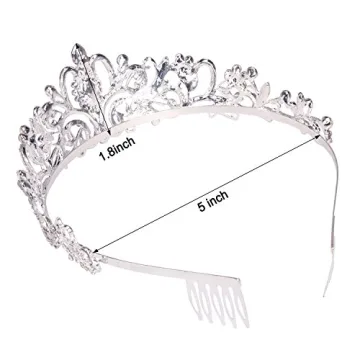 Elegant Didder Silver Crystal Tiara Crown for All Occasions