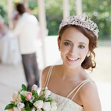 Elegant Didder Silver Crystal Tiara Crown for All Occasions