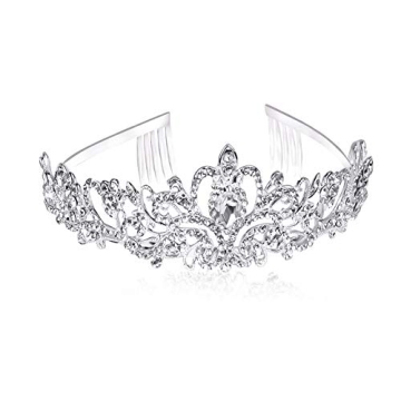 Elegant Didder Silver Crystal Tiara Crown for All Occasions