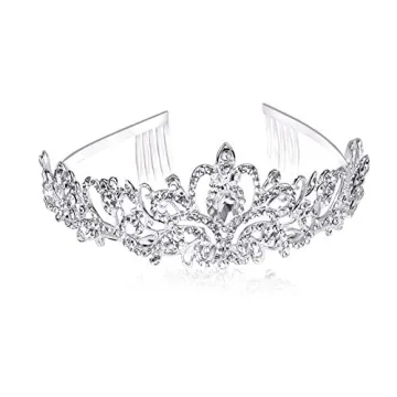 Elegant Didder Silver Crystal Tiara Crown for All Occasions