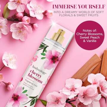 Bodycology Cherry Blossom Bliss Fragrance Mist - A Sweet Floral Escape
