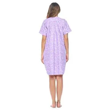 Casual Nights Snap Front House Dress for Comfort and Style