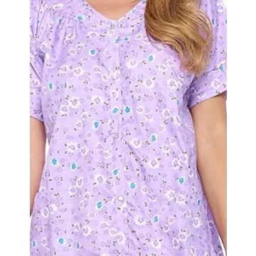 Casual Nights Snap Front House Dress for Comfort and Style