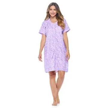Casual Nights Snap Front House Dress for Comfort and Style