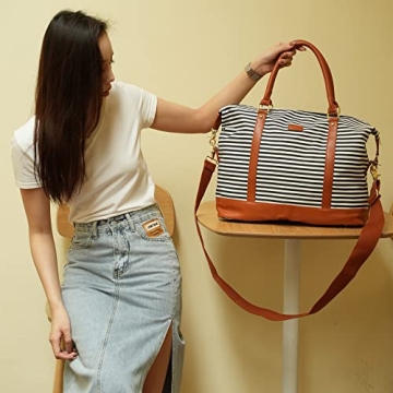 BAOSHA HB-28 Women's Canvas Weekender Travel Bag