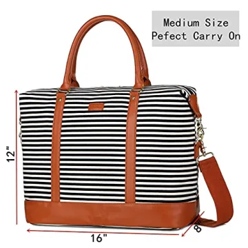 BAOSHA HB-28 Women's Canvas Weekender Travel Bag