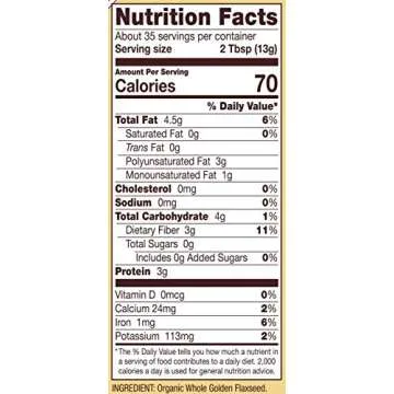 Bob's Red Mill Organic Golden Flaxseed Meal, 16 OZ (Pack of 2)