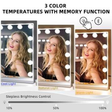 Fenair Hollywood Vanity Mirror with Lights & Speakers