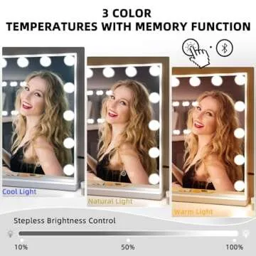 Fenair Hollywood Vanity Mirror with Lights & Speakers