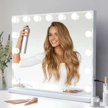 Fenair Hollywood Vanity Mirror with Lights & Speakers