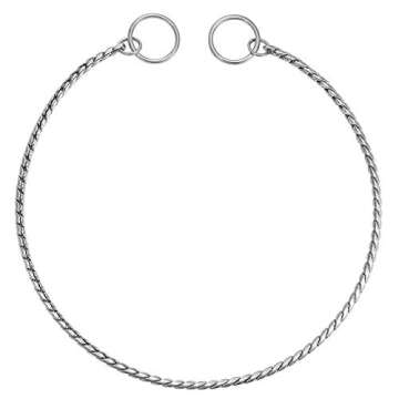 Mogoko Stainless Steel Dog Choke Chain Collar, Puppy Metal Snake Chain Pet Show Slip Collar Choker f...