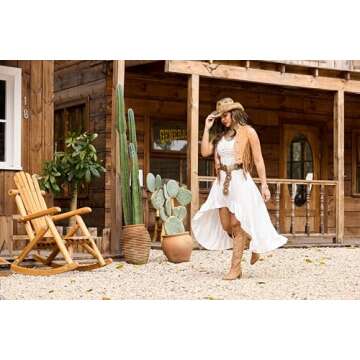 IUV Cowboy Boots for Women - Stylish Knee High Design