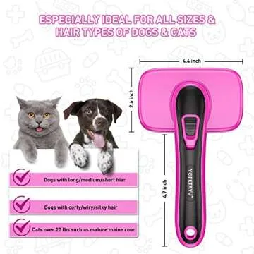 YOPETAYU Self-Cleaning Slicker Brush Perfect for All Pets