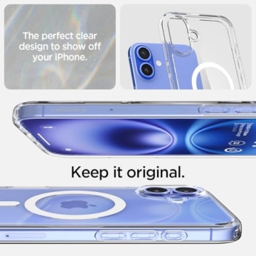 Spigen Ultra Hybrid MagFit Designed for iPhone 16 Plus Case [Anti-Yellowing] [Military-Grade Protection] Compatible with MagSafe - White