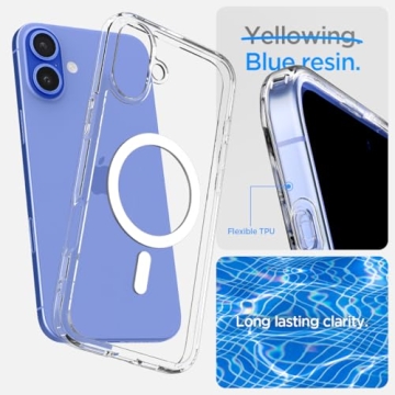 Spigen Ultra Hybrid MagFit Designed for iPhone 16 Plus Case [Anti-Yellowing] [Military-Grade Protection] Compatible with MagSafe - White