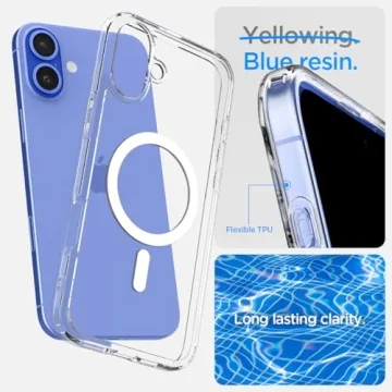 Spigen Ultra Hybrid MagFit Designed for iPhone 16 Plus Case [Anti-Yellowing] [Military-Grade Protection] Compatible with MagSafe - White