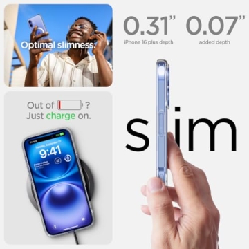 Spigen Ultra Hybrid MagFit Designed for iPhone 16 Plus Case [Anti-Yellowing] [Military-Grade Protection] Compatible with MagSafe - White