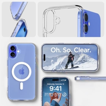 Spigen Ultra Hybrid MagFit Designed for iPhone 16 Plus Case [Anti-Yellowing] [Military-Grade Protection] Compatible with MagSafe - White