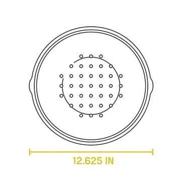 Lodge 12-Inch Cast Iron Self-Basting Lid for Cooking