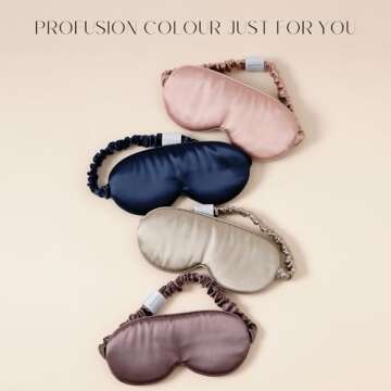 EASTEER 100% 22 Momme Mulberry Silk Sleep Mask, Eye Cover for Sleeping, Blackout 3D Sleep Masks for Lash Extensions with Adjustable Strap for Men and Women (Rose Gold)