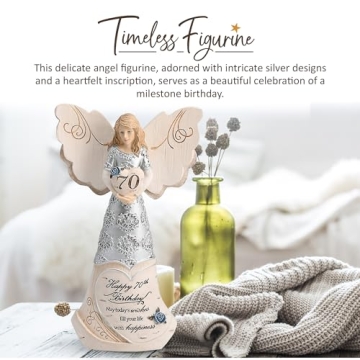 Happy 70th Birthday Angel Figurine for Women