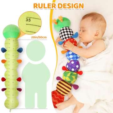 KMUYSL Sensory Music Plush Baby Toy for 0-6 Months, Rattles & Crinkles