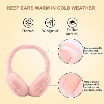 Cute Fluffy Ear Muffs for Kids and Women - Winter Warmth