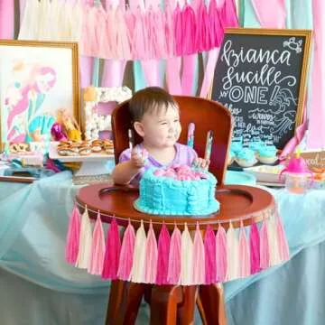 GCQQ 20Pcs Hot Pink Tissue Paper Tassels Garland, DIY Tissue Tassel Garland, Tissue Paper Tassel Garlands for Barbie Party Wedding, Girl's Baby Shower, Flamingo, Home Party Decoration