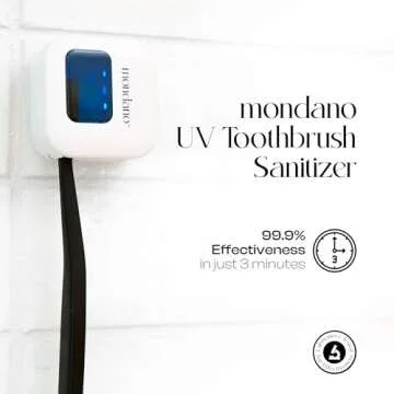 Mondano UV-C Toothbrush Sanitizer | Travel-Friendly Holder for Any Brush