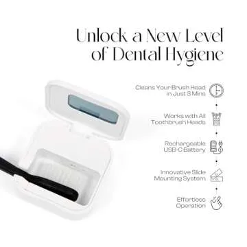 Mondano UV-C Toothbrush Sanitizer Travel Case and Holder
