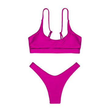 FAFOFA Women's High Waist Bikini Set in Barbie Rosy