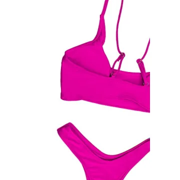 FAFOFA Women's High Waist Bikini Set in Barbie Rosy