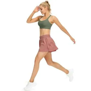 icyzone Sports Bras for Women - Activewear Strappy Padded Workout Yoga Tops Bra