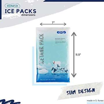Komax Reusable Ice Packs - 12-15 Hours of Cold Gel Packs